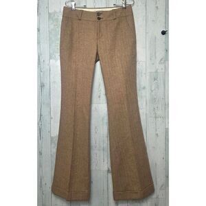 Banana Republic Wool Blend Chevron Tweed Kick Flare Dress Pants Sz 4